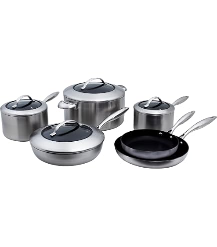 Amazon.com: Scanpan Stainless Steel HaptIQ Aluminum 10-Piece